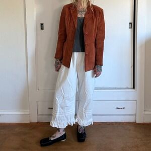 Vintage 1970s Rust Brown Suede Wilson's Leather Blazer Jacket Coat Womens 10